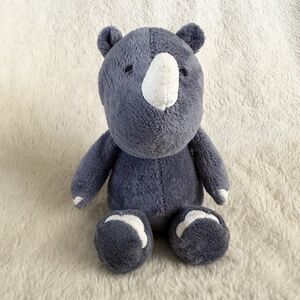 Carters Baby Plush Rhino Rhinoceros Blue Gray Stuffed Animal 10" Lovey Carter’s